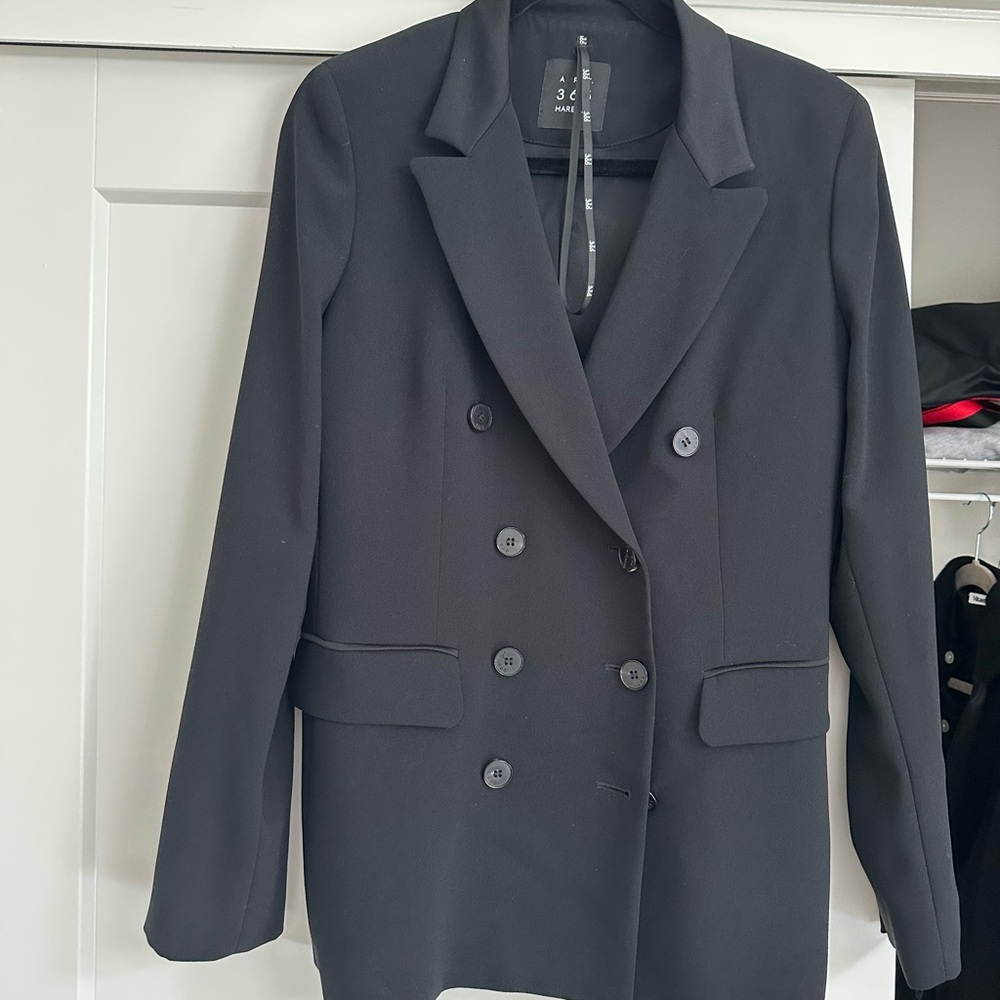 MARELLA Black Double-Breasted Blazer